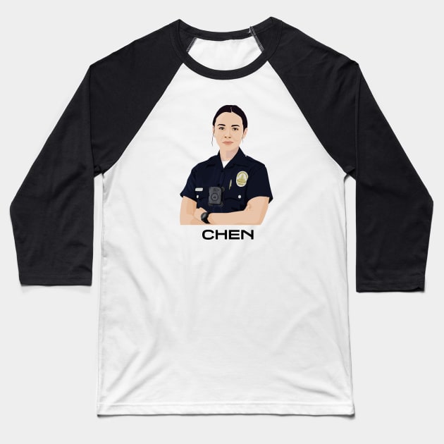 Chen v1 | The Rookie - Season 4 Baseball T-Shirt by gottalovetherookie